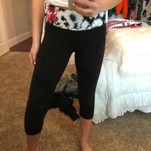 Ohio state VS Pink cropped leggings